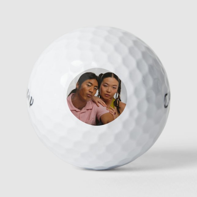 Pelotas de Golf con Fotos Simples Personalizadas (Anverso)