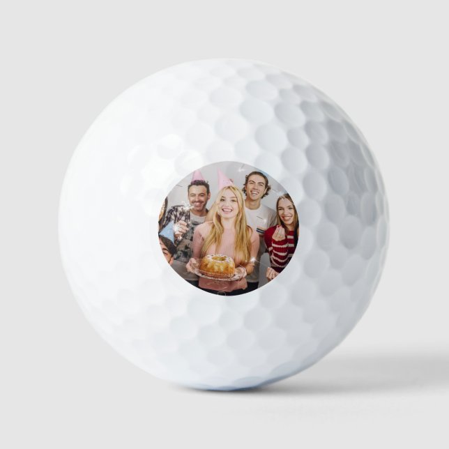 Pelotas de Golf con Fotos Simples Personalizadas (Anverso)
