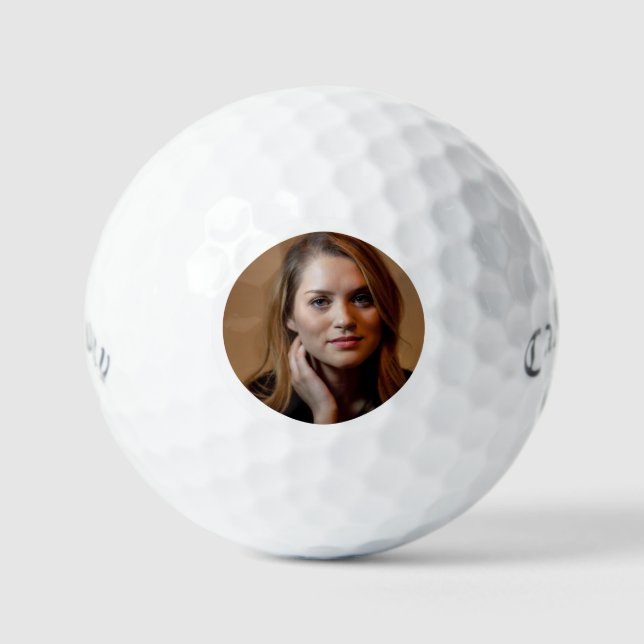 Pelotas de Golf con Fotos Simples Personalizadas (Anverso)