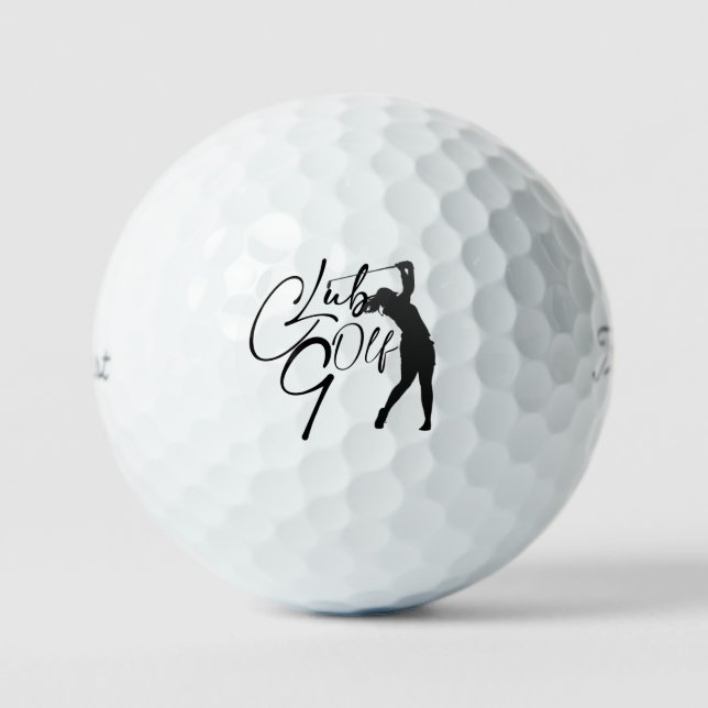 Pelotas de golf con golfista (Anverso)