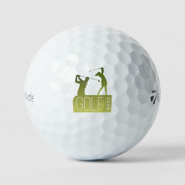 Pelotas De Golf con golfistas verde (Anverso)