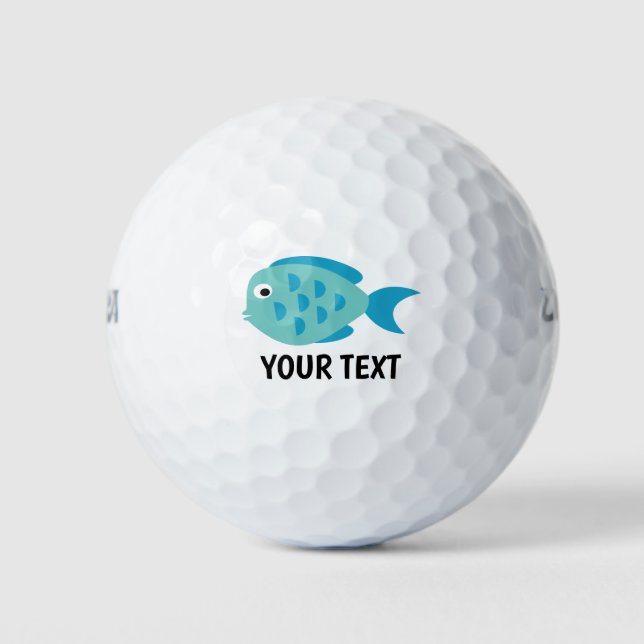 Pelotas de golf con impresión personalizada de pez (Anverso)
