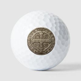 Pelotas de golf con medalla de San Benito