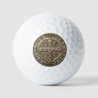 Pelotas de golf con medalla de San Benito