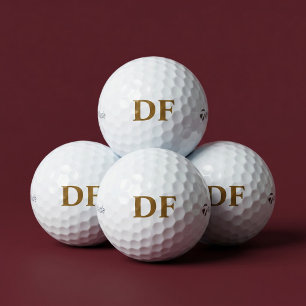 Pelotas de Golf con Monograma de Oro