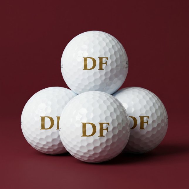 Pelotas de Golf con Monograma de Oro (Subido por el creador)