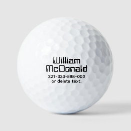 Pelotas de Golf con Nombre Personalizado Plantilla