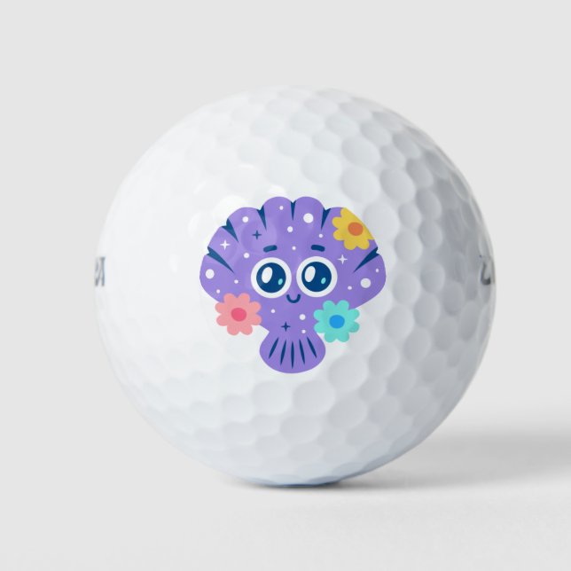 Pelotas De Golf Concha morada (Anverso)