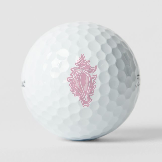 Pelotas De Golf Conchas de mar rosadas  (Anverso)