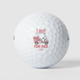 Pelotas De Golf Conciencia del Cáncer Rosa Golf Lindo Para Ella