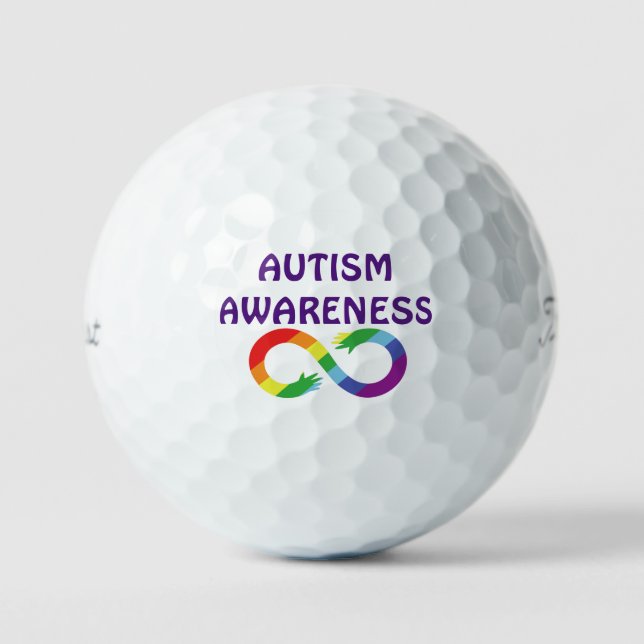 Pelotas De Golf Conciencia sobre el autismo (Anverso)