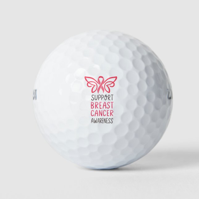 Pelotas De Golf Conciencia sobre el cáncer de mama (Anverso)