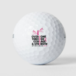 Pelotas De Golf Conciencia sobre el cáncer de mama valiente y fuer