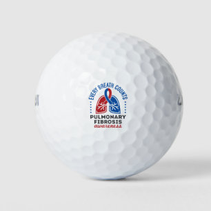 Pelotas De Golf Conciencia sobre Fibrosis Pulmonar Cada Respiració