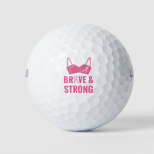Pelotas De Golf Concienciación sobre el cáncer de mama Valiente y 