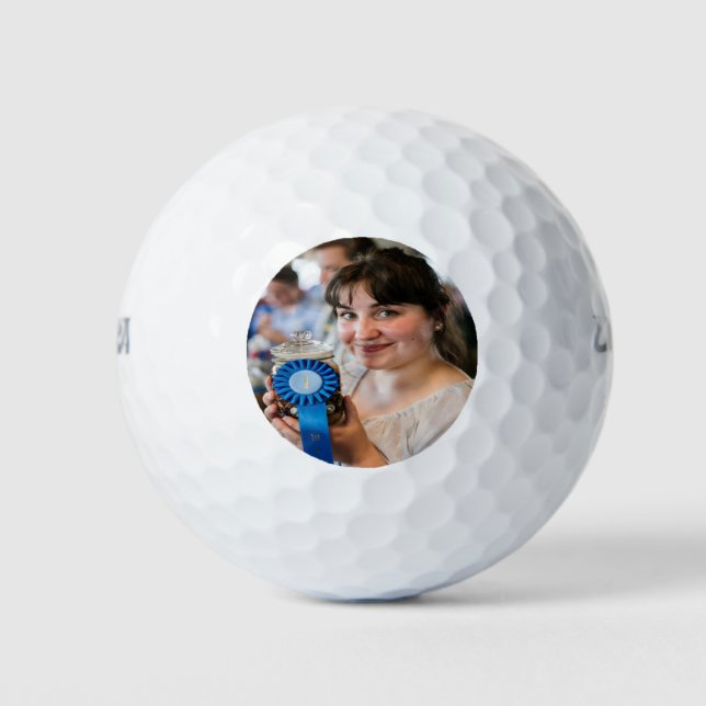 Pelotas De Golf Concurso de Conservas Feria Foto Personalizar (Anverso)