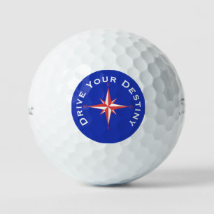 Pelotas De Golf Conduce tu Destiny Personalizado Text Golf Ball
