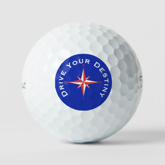 Pelotas De Golf Conduce tu Destiny Personalizado Text Golf Ball (Anverso)