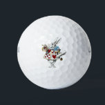 Pelotas De Golf Conejo blanco Alicia Corazones de Maravilla<br><div class="desc">Este es el personaje clásico,  el Conejo Blanco,  en su traje de corazones como el heraldo de la Corte de Corazones. De las aventuras del cáliz original en el País de las Maravillas ilustradas por John Tenniel.</div>