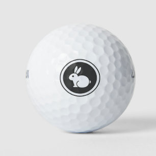 Pelotas De Golf Conejo Blanco Y Negro