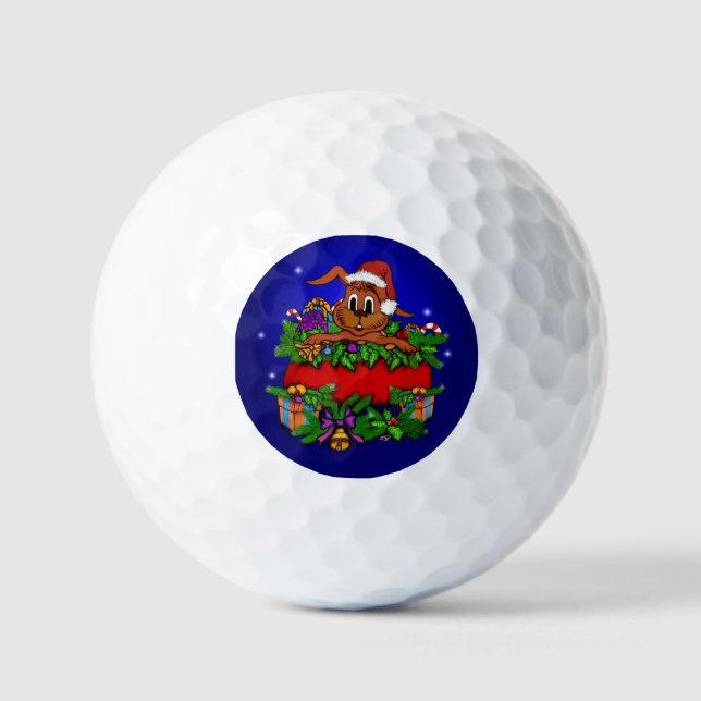 Pelotas De Golf Conejo de navidades (Anverso)