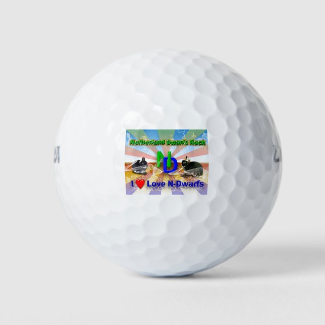 Pelotas De Golf Conejo Enano de Holanda (Anverso)
