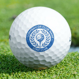 Pelotas De Golf Conjunto azul de nombre personalizado clásico