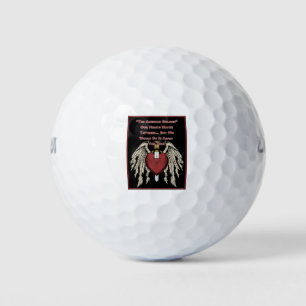 Pelotas De Golf Conmovedor Soldado Estadounidense Corazones Destro