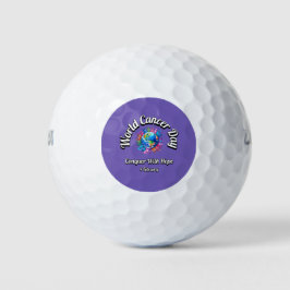 Pelotas De Golf Conquistar Con Esperanza. Día Mundial del Cáncer.