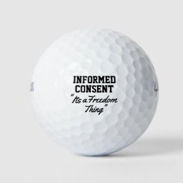 Pelotas De Golf Consentimiento informado es cosa de la libertad