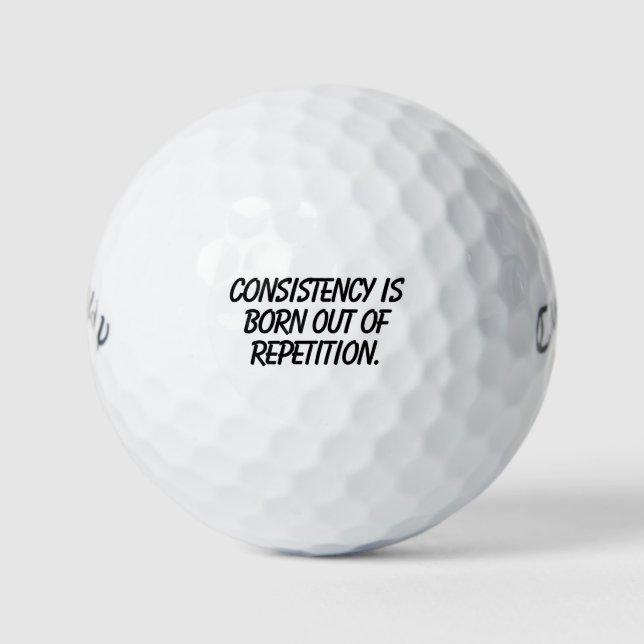 Pelotas De Golf 'Consistency Is Born Out Of Repetition' Gift  (Anverso)