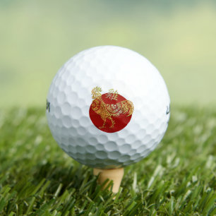 Pelotas De Golf Constelación de gallo de zodiaco chino