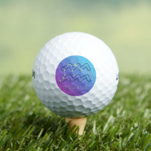 Pelotas De Golf Constelación de la estrella del Zodiaco Aquarius