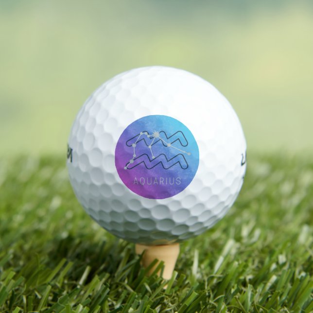 Pelotas De Golf Constelación de la estrella del Zodiaco Aquarius (Camiseta in situ)