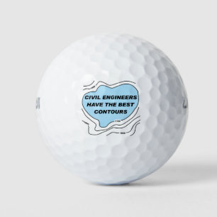 Pelotas De Golf Contorno azul de ingeniero civil