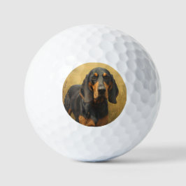 Pelotas De Golf Coonhound negro y fuego