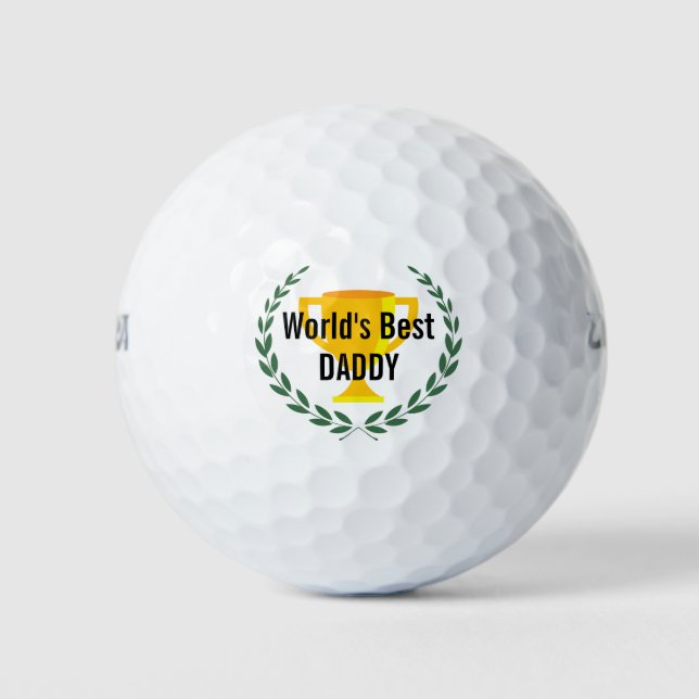Pelotas De Golf Copa de Trofeo y corona de laurel (Anverso)