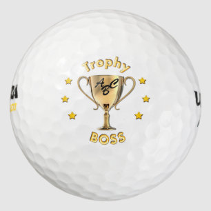 Pelotas De Golf Copa de Trofeos de Estrellas para un 'Jefe' de Tro