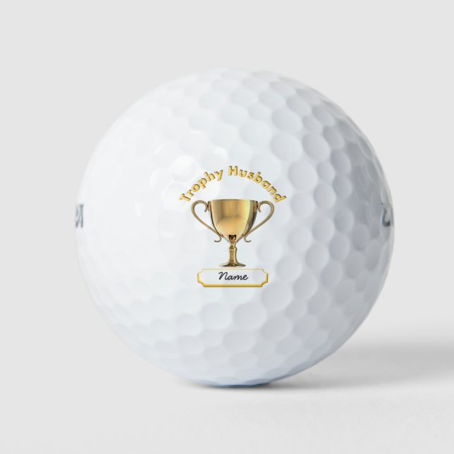 Pelotas De Golf Copa de Trofeos para un 'Esposo' trofeo. (Anverso)