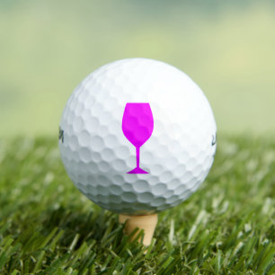 Pelotas De Golf Copa de vino rosa