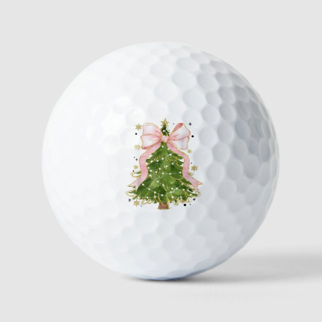 Pelotas De Golf Coquette Bow Christmas Tree Holiday Outfit W (Anverso)