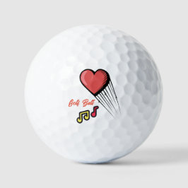 Pelotas De Golf Corazón con música diseñado