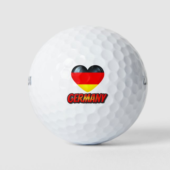 Pelotas De Golf Corazón de Alemania (Anverso)