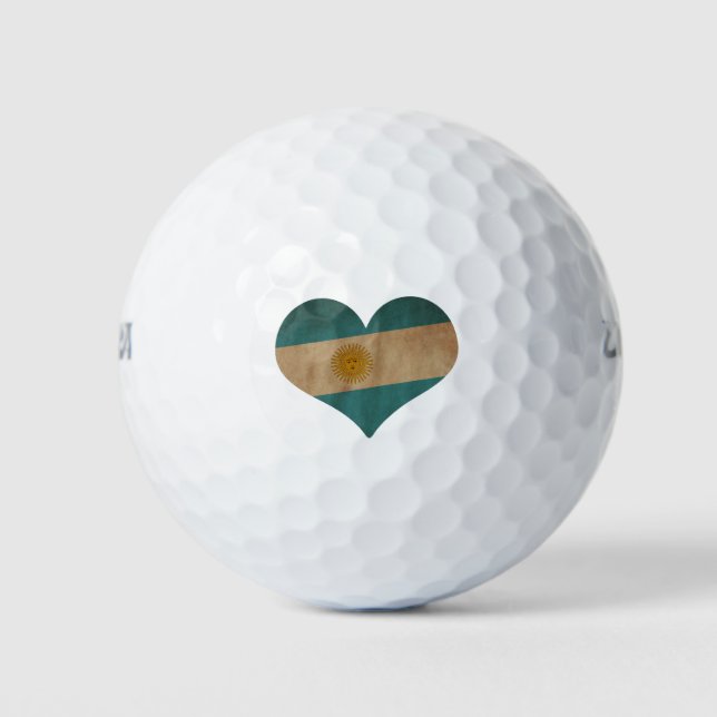 Pelotas De Golf Corazón de Argentina (Anverso)