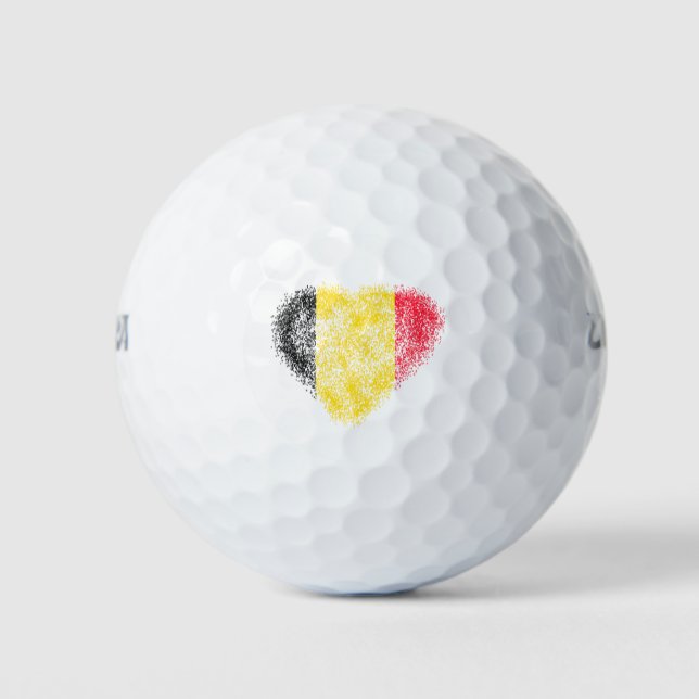 Pelotas De Golf Corazón de Bélgica (Anverso)