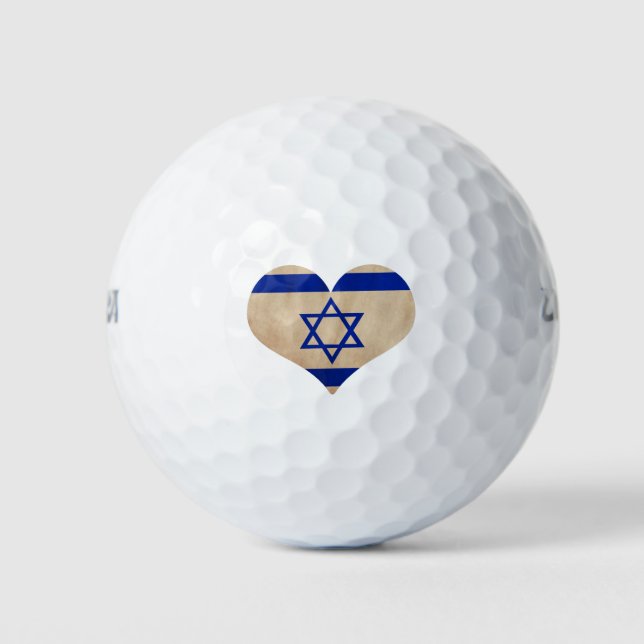 Pelotas De Golf Corazón de Israel (Anverso)