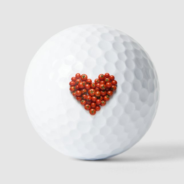 Pelotas De Golf Corazón de tomate (Anverso)