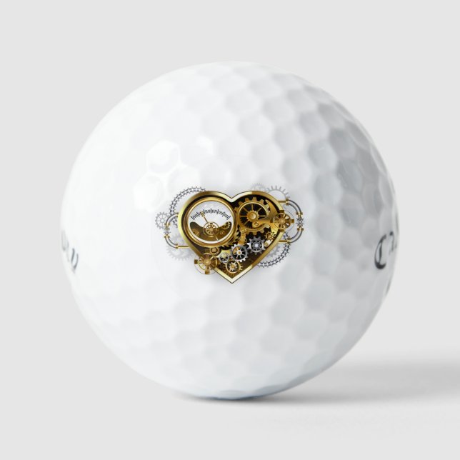 Pelotas De Golf Corazón de vapor con un manómetro (Anverso)