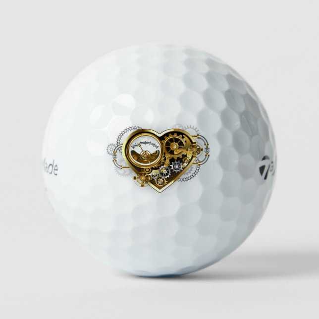 Pelotas De Golf Corazón de vapor con un manómetro (Anverso)