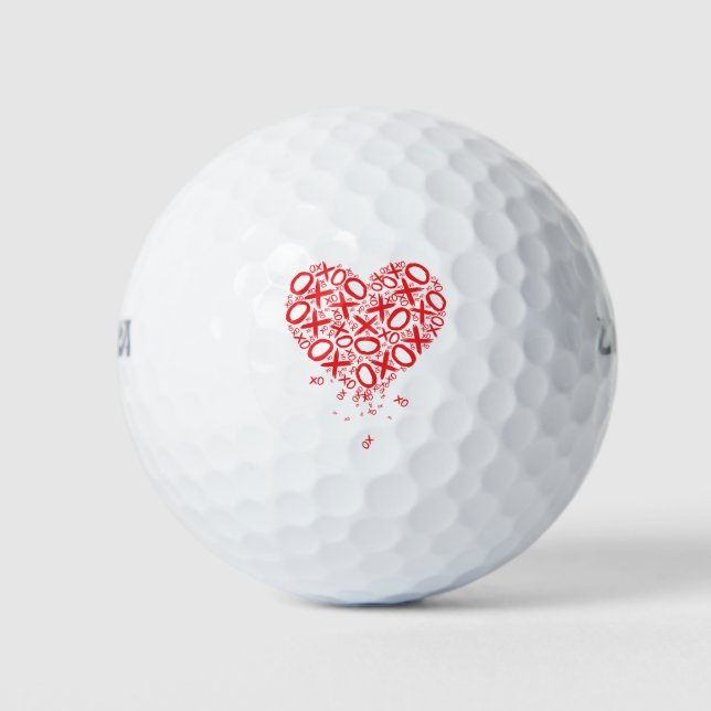 Pelotas De Golf Corazón de XOXO (Anverso)